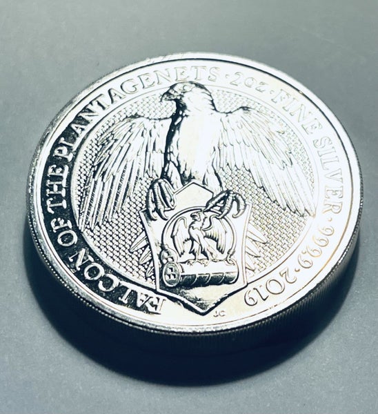 2019 Great Britain 2 oz Silver Queen's Beasts The Falcon BU Carousel 1