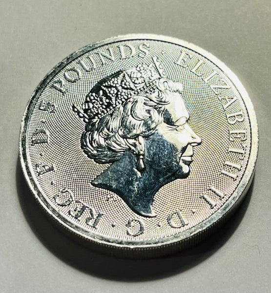 2019 Great Britain 2 oz Silver Queen's Beasts The Falcon BU Carousel 2