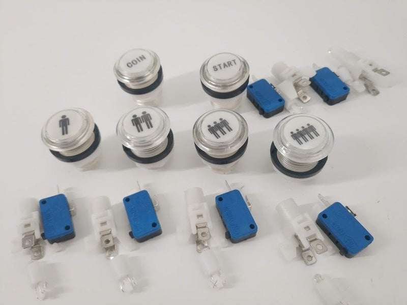 Arcade led buttons, 1.2.3.4p, start conin 24mm Carousel 1