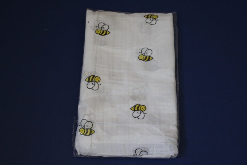 Baby Muslin Swaddle Wrap - Bumblebee Carousel 1