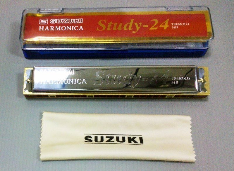 Brand New Suzuki Study-24 24 Holes Harmonica (A, G, F and C Key can be choosed) Carousel 1