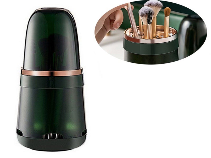 2 In 1 Makeup Brush Storage Bucket Drying Rack Green Carousel 1