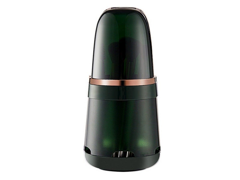 2 In 1 Makeup Brush Storage Bucket Drying Rack Green Carousel 2
