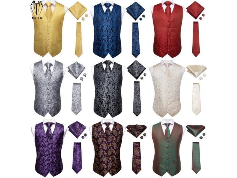 Men's Suit Vests Waistcoat Carousel 1