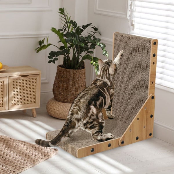Goslash Picks Cat Scratcher Scratching Board Corrugated Cardboard Scratch Bed... Carousel 8