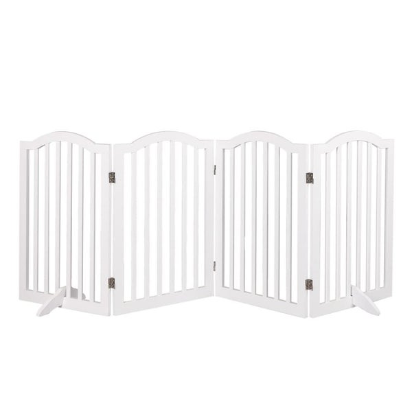Goslash Picks Wooden Pet Gate Dog Fence Safety Stair Barrier Security Door 4 ... Carousel 2