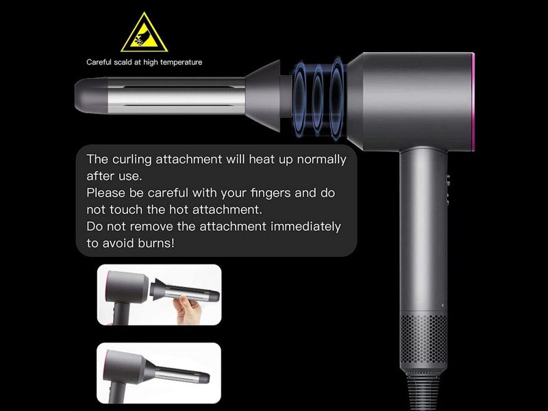 Set of 2 Hair Curling Attachment for Dyson Hair Dryer HD01 HD02 HD03 HD04 HD08 Carousel 6