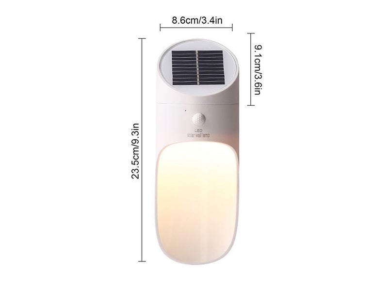 LED Solar Wall Light/Waterproof Garden Lamp-White Carousel 8