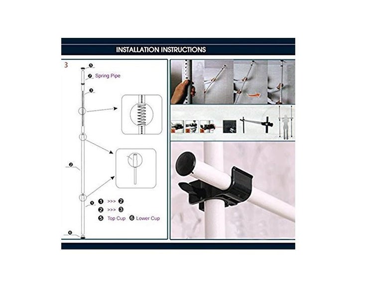 Ultimate Telescopic Adjustable Wardrobe Organiser Clothes Rack 6 Sections Carousel 2