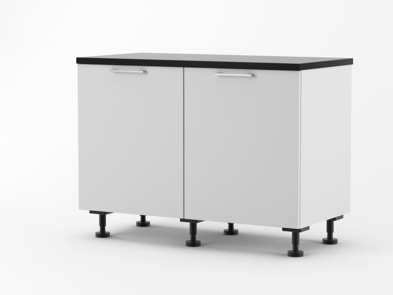 Flatpack Kitchenette made in Italy 2400mm wide 2 pot laqured painted door Carousel 2