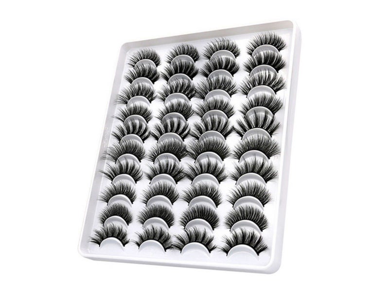 20 Pairs of Natural Curling False Eyelashes 3D Faux False Eye Lashes Carousel 2