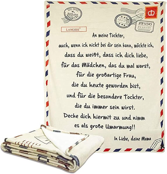 Personalized Flannel Envelope To My Daughter Mom For Daughters Airmail Positive Carousel 1