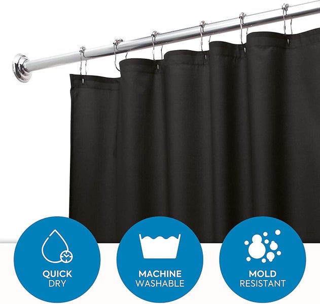 Shower Curtain, Waterproof Polyester Shower Curtain With Reinforced Hem, Washabl Carousel 1