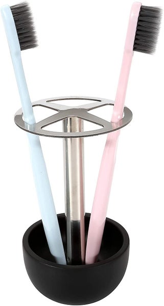 Toothbrush Holder Stand, For Razor, Bathroom Vanity Countertop, Stainless Steel Carousel 1