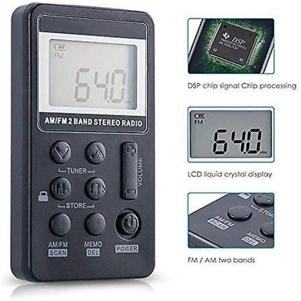 Am Fm Radio,mini Portable Pocket Radio Receiver With Earphone Carousel 2