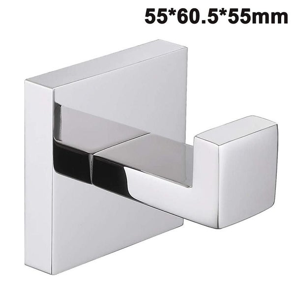 Bath Towel Hook Stainless Steel Square Clothes Towel Coat Robe Hook Cabinet Clos Carousel 5