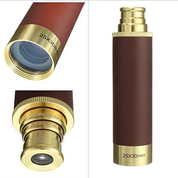 Retro Pirate Telescope Zoomable 25x30 Pocket Monocular Portable Collapsible Wate Carousel 2