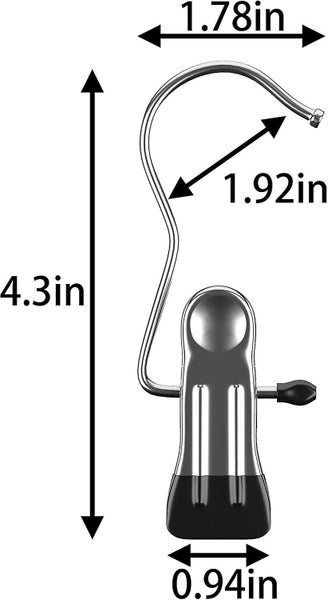 Laundry Hooks Boot Clips,portable Hanging Pins, Stainless Steel Closet Organize Carousel 2