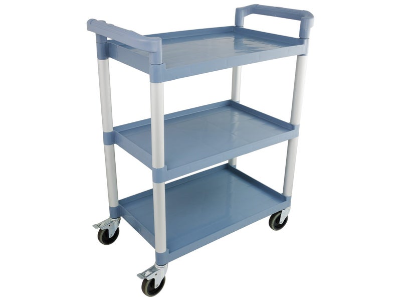 Trolley 3 Tier Service Cart - Commercial Cleaning - 800 x 410 x 960mm High Carousel 1