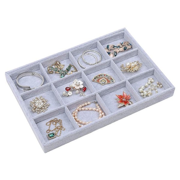 Hand Made Velvet Stackable Jewelry Trays Rings Earrings Bracelet Organizer Stora Carousel 2