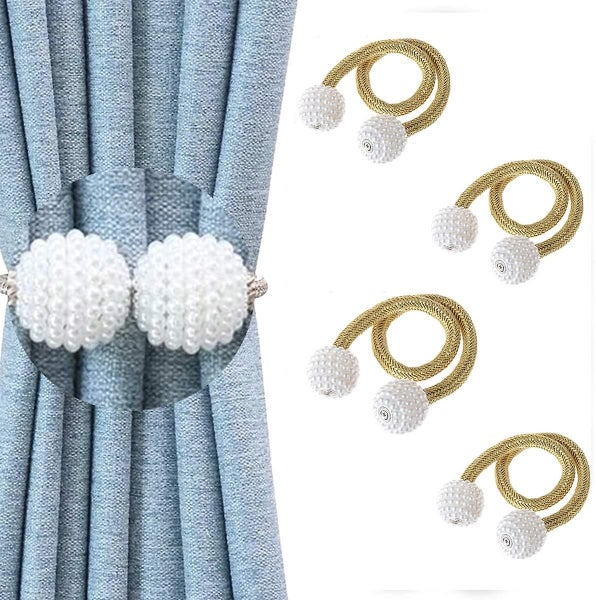 4 Pack Magnetic Curtain Tiebacks Convenient Drape Tie Backs Weave Holder For Win Carousel 1
