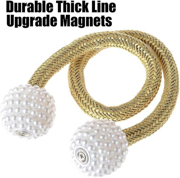 4 Pack Magnetic Curtain Tiebacks Convenient Drape Tie Backs Weave Holder For Win Carousel 2