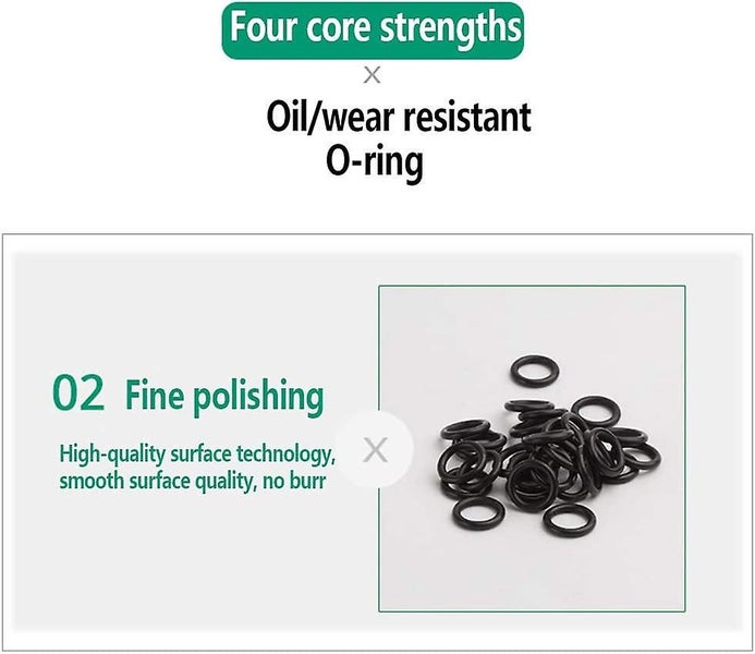 225pcs Rubber O-ring, 18 Sizes Kit O-ring Assortment, Gasket, Universal O-rings Carousel 4