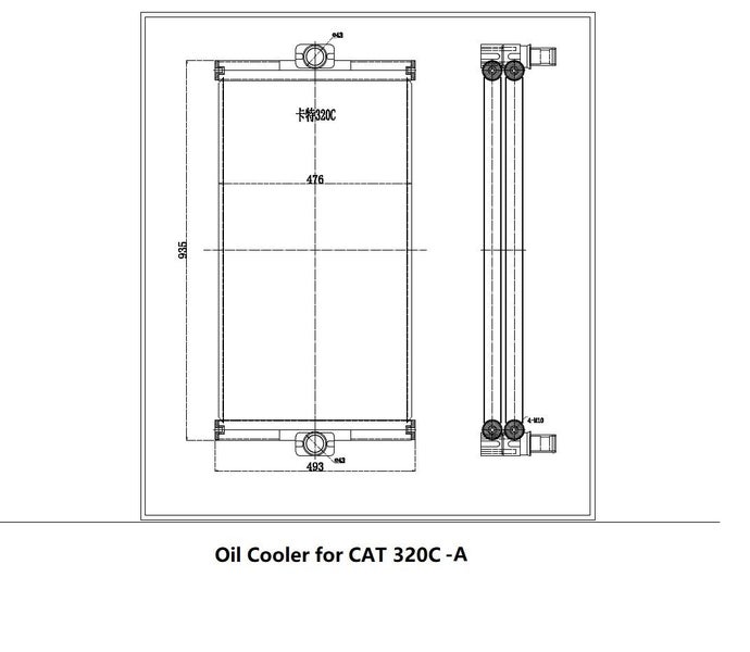 Hydraulic oil cooler for CAT 320C type A size: 935mm x 493mm part no: 196-8184 Carousel 3