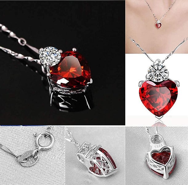 925 Sterling Silver Queen Of Hearts Costume Necklace Carousel 5
