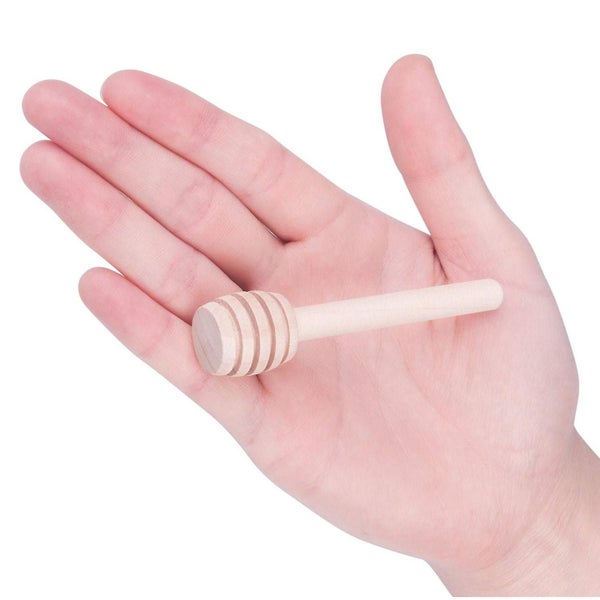 30 Pcs Mini Wood Honey Dipper Sticks, 3 Inch Server For Honey Jar Dispense Drizz Carousel 5