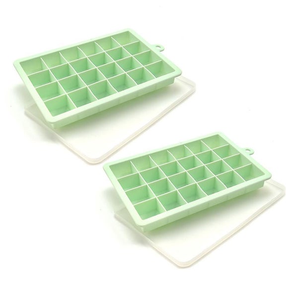 Ice Cube Trays Set Of 2, Easy Release 24 Flexible Silicone Ice Cube Molds With R Carousel 5