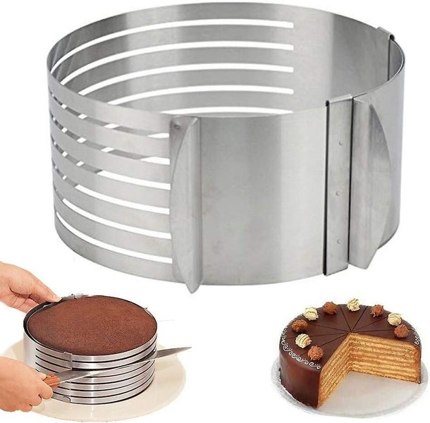 Ring Cutter Layer Cake Slicer, Adjustable Ring 7 Layer Mousse, For Easily Cuttin Carousel 1