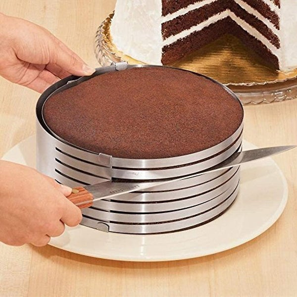 Ring Cutter Layer Cake Slicer, Adjustable Ring 7 Layer Mousse, For Easily Cuttin Carousel 4
