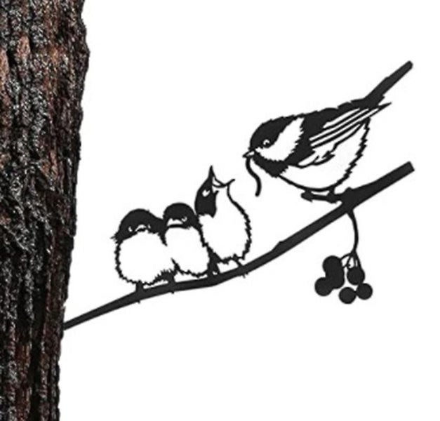 Metal Bird Steel Silhouette Steel Branch Bird Outdoor Decoration Steel Bird Stat Carousel 2