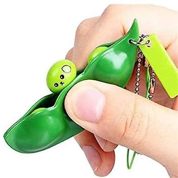 3 Pcs Fidget Toy Set, Edamame Keychain Squeeze-a-bean Soybean Edamame Stress Rel Carousel 2