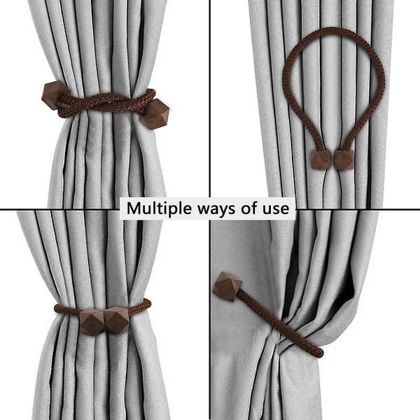 2 Pcs Magnetic Curtain Tiebacks, Convenient Drape Tie Backs, Decorative Drape T Carousel 5