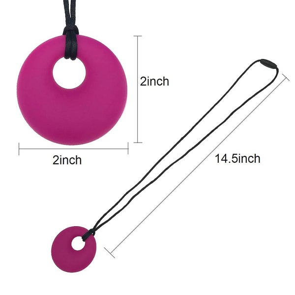 Chew Necklace For Girls,3 Pack Silicone Sensory Oral Motor Aids Teething Necklac Carousel 2