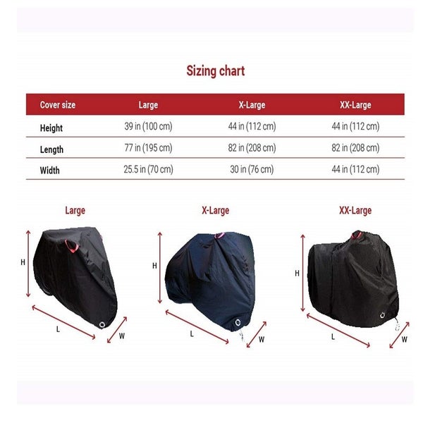 SIZE LARGE Waterproof Cycle Cover For Bicycle Rain Dust Resistant Garage Storage Carousel 9