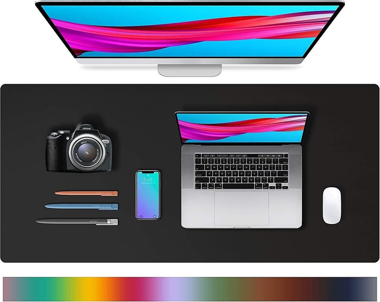 Leather Desk Pad Protector,mouse Pad,office Desk Mat, Non-slip Pu Leather Desk B Carousel 1