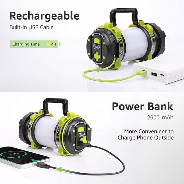 Flashlight LED Camping Lantern Rechargeable with USB Cable Carousel 2