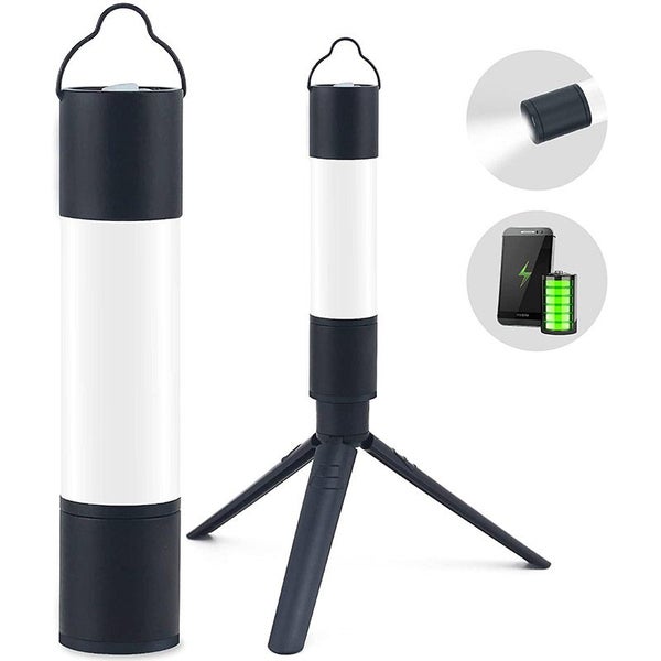 Outdoor LED Camping Lantern Flashlight Rechargeable with USB Cable and Tripod Carousel 1