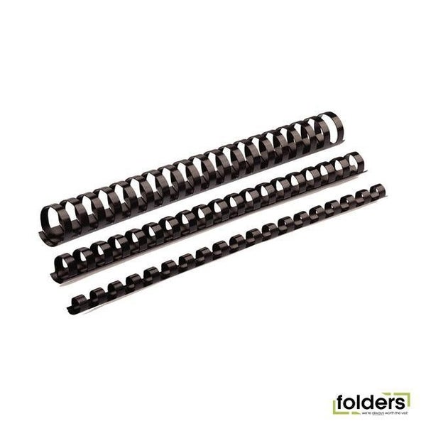 Fellowes Plastic Binding Combs 12mm Black Pack 25 Carousel 1