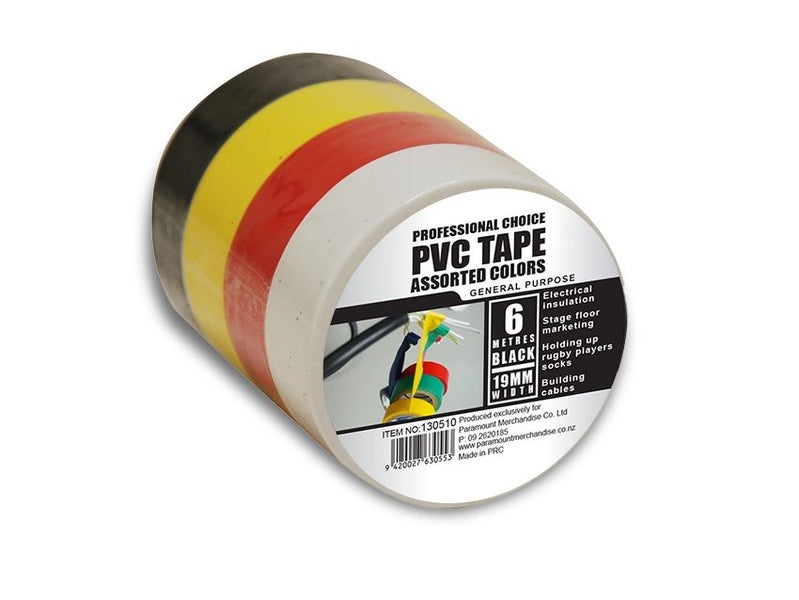 PVC Electrical Insulation Tapes 19mmx6m x4's Carousel 1