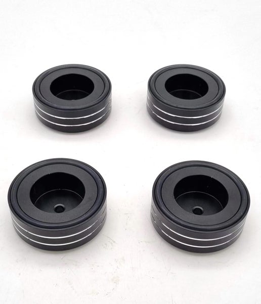 58x22mm Aluminum HIFI AMP Speaker Isolation Stand Feet Pad 4PCS Black (EP015-1) Carousel 1