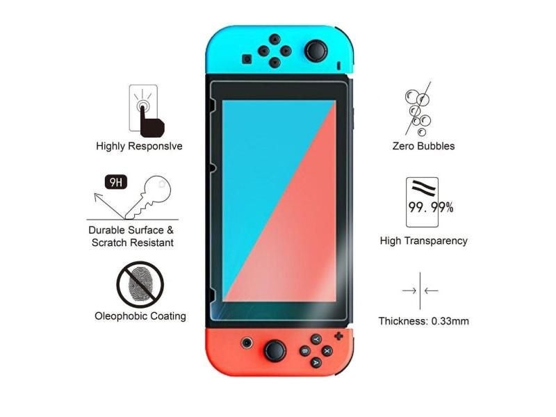 Premium Tempered Glass For Nintend Switch Screen Protector Film Ultra Clear 9H Carousel 2