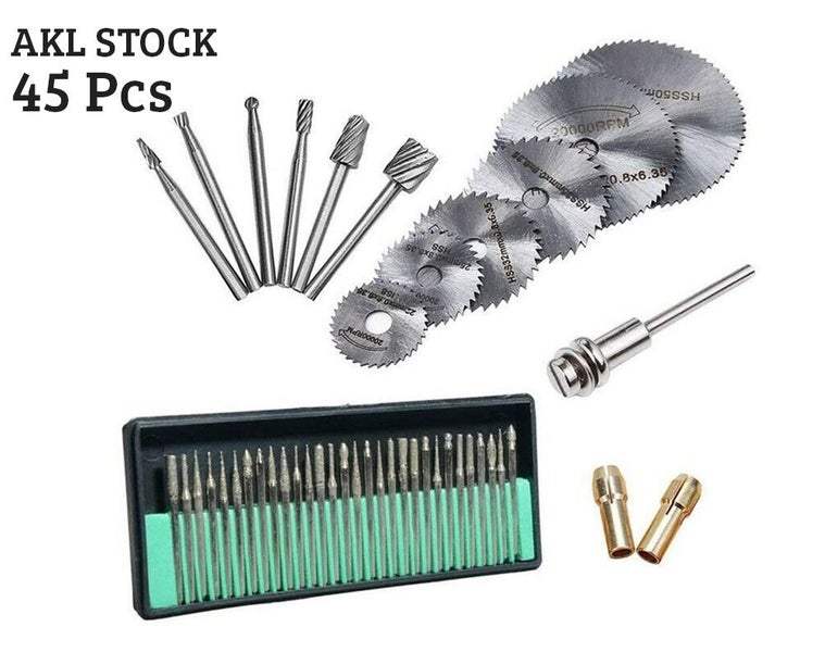 45Pcs Dremel Rotary Tools Diamond Burr Bit Carousel 1