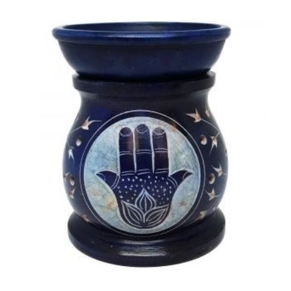 Oil Burner - Blue Hamsa Soapstone Oil Burner Carousel 1