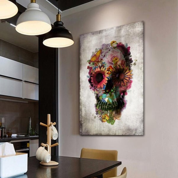 Wall Art Skull Canvas Art Print Carousel 2