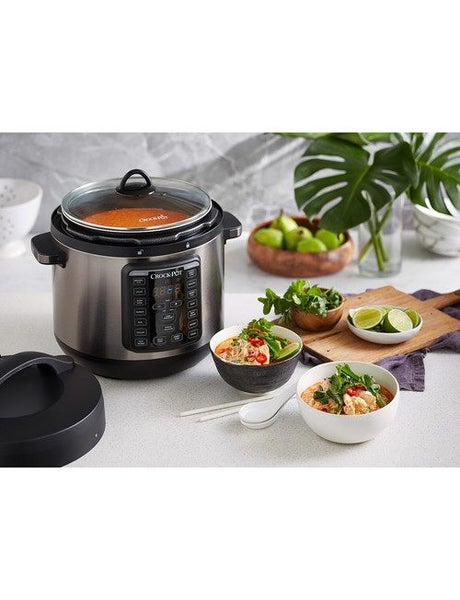 CROCKPOT XL Express 7.6 Litre Crockpot Pressure + Multicooker, + Glass Lid *NEW* Carousel 1