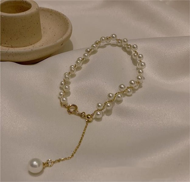 Bracelet Pearls Yellow Gold Plated Bracelet Carousel 2